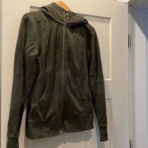 lululemon olive green scuba hoodie